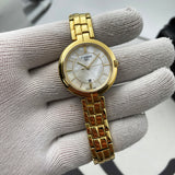  Shop Authentic Tissot Flamingo Mother of Pearl White Dial Gold Steel Strap Watch For Women - T094.210.33.111.00 - Luxxuri