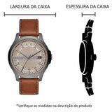  Shop Authentic Armani Exchange Hampton Chronograph Grey Dial Brown Leather Strap Watch For Men - AX2414 - Luxxuri