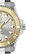  Shop Authentic Gucci Dive Automatic 18K Gold Silver Dial Silver Steel Strap Watch for Men - YA136357 - Luxxuri