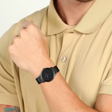  Shop Authentic Fossil The Minimalist Black Dial Black Steel Strap Watch for Men - FS5308 - Luxxuri