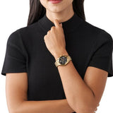  Shop Authentic Michael Kors Bradshaw Chronograph Black Dial Gold Steel Strap Watch For Women - MK6959 - Luxxuri