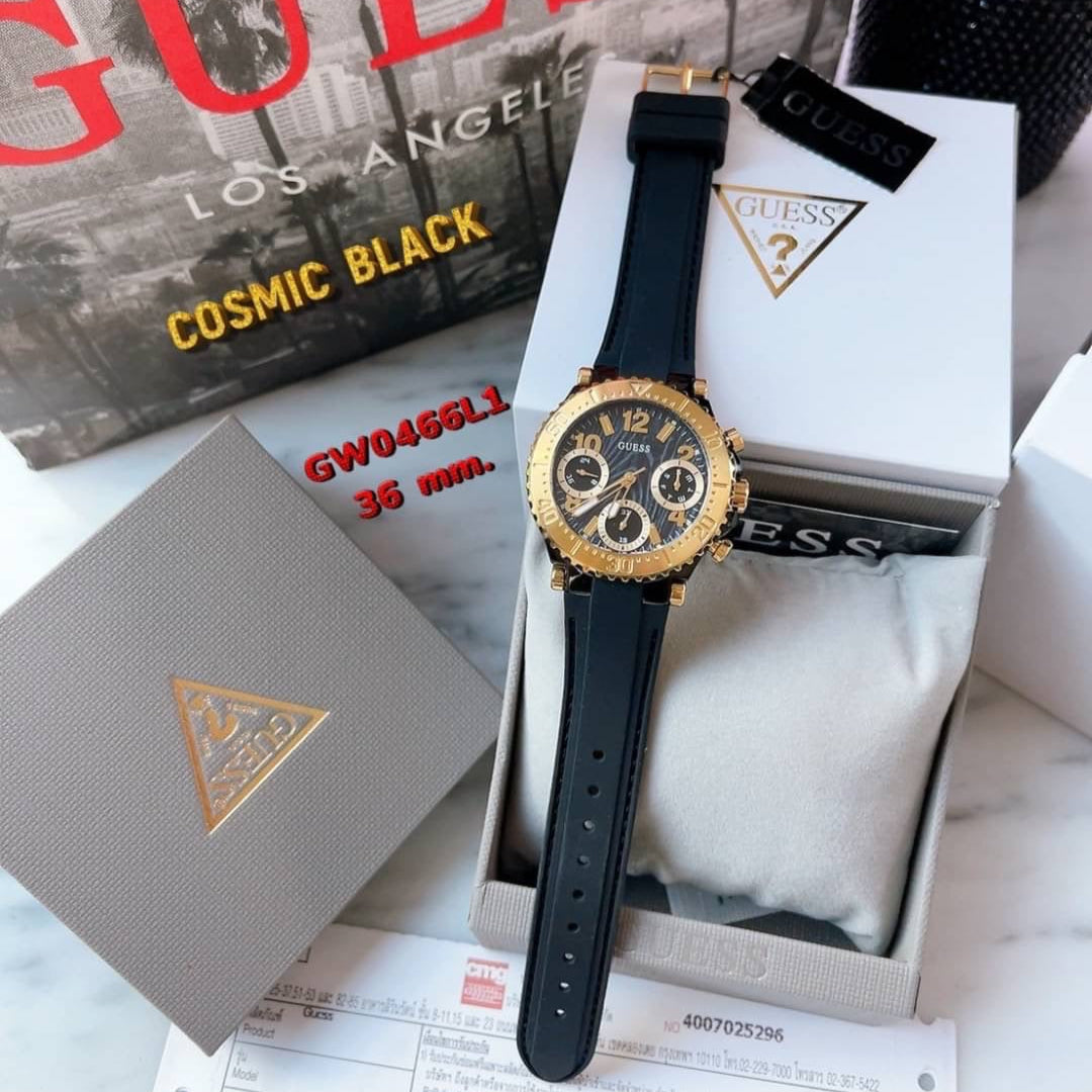  Shop Authentic Guess Cosmic Multifunction Black Dial Black Silicone Strap Watch For Women - GW0466L1 - Luxxuri