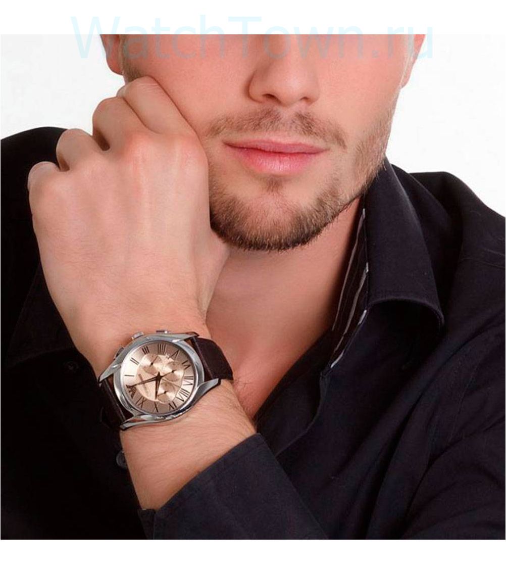  Shop Authentic Emporio Armani Valente Chronograph Brown Dial Brown Leather Strap Watch For Men - AR1785 - Luxxuri