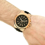  Shop Authentic Michael Kors Dylan Chronograph Black Dial Black Rubber Strap Watch for Men - MK8445 - Luxxuri