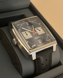  Shop Authentic Tag Heuer Monaco Automatic Chronograph Blue Dial Black Leather Strap Watch for Men - CAW211P.FC6356 - Luxxuri