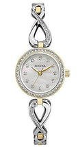  Shop Authentic Bulova Analog Crystals Mother of Pearl Dial Silver Steel Strap Watch for Women - 98X109 - Luxxuri