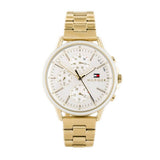  Shop Authentic Tommy Hilfiger Carly White Dial Gold Steel Strap Watch for Women - 1781786 - Luxxuri