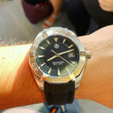  Shop Authentic Tag Heuer Aquaracer Quartz Black Dial Black Rubber Strap Watch for Men - WAY1110.FT8021 - Luxxuri