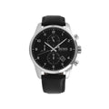 Hugo Boss Skymaster Black Dial Black Leather Strap Watch for Men - 1513782