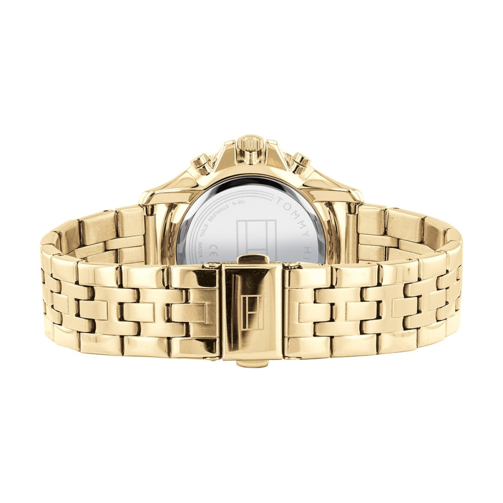  Shop Authentic Tommy Hilfiger Harper Chronograph White Dial Gold Steel Strap Watch For Women - 1782223 - Luxxuri
