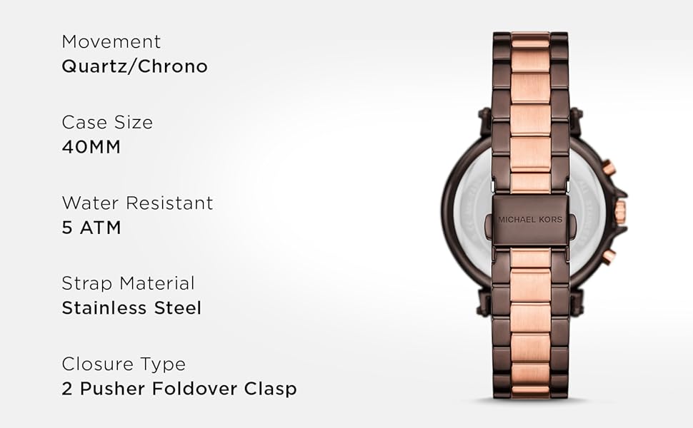  Shop Authentic Michael Kors Maren Chronograph Brown Dial Two Tone Steel Strap Watch for Women - MK7496 - Luxxuri