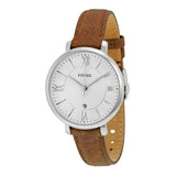  Shop Authentic Fossil Jacqueline White Dial Brown Leather Strap Watch for Women - ES3708 - Luxxuri