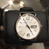  Shop Authentic Marc Jacobs Fergus White Dial Black Leather Strap Watch for Men - MBM5076 - Luxxuri