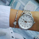  Shop Authentic Fossil Tailor Silver Dial Silver Steel Strap Watch for Women - ES3712 - Luxxuri