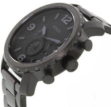  Shop Authentic Fossil Nate Chronograph Black Dial Black Steel Strap Watch for Men - JR1401 - Luxxuri