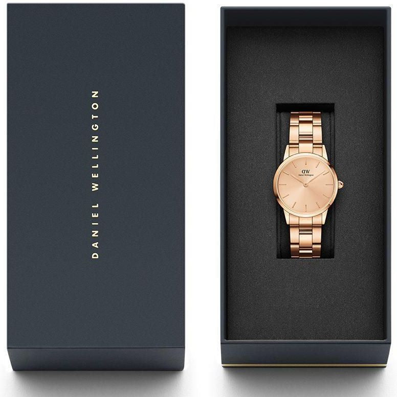  Shop Authentic Daniel Wellington Iconic Link Unitone Rose Gold Dial Rose Gold Steel Strap Watch For Women - DW00100401 - Luxxuri