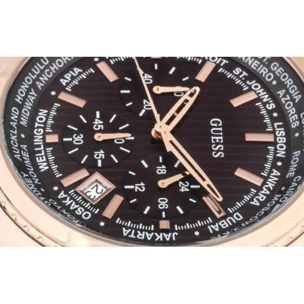  Shop Authentic Guess Pursuit Chronograph Brown Dial Brown Leather Strap Watch for Men - W0500G3 - Luxxuri