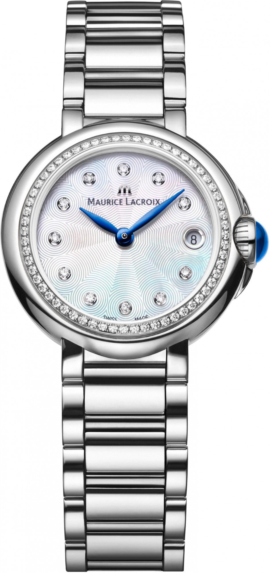  Shop Authentic Maurice Lacroix Fiaba Diamonds Mother of Pearl Dial Silver Steel Strap Watch for Women - FA1004-SD502-170-1 - Luxxuri
