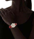  Shop Authentic Burberry The City Gold Dial Red Leather Strap Watch for Women - BU9140 - Luxxuri