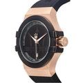  Shop Authentic Maserati Potenza Black & Rose Gold Dial Black Rubber Strap Watch For Men - R8851108002 - Luxxuri