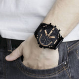  Shop Authentic Diesel Big Daddy Black Dial Black Steel Strap Watch For Men - DZ7312 - Luxxuri