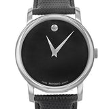 Shop Authentic Movado Museum Black Dial Black Leather Strap Watch For Women - 2100004 - Luxxuri