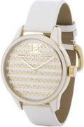  Shop Authentic Marc Jacobs Lidia Stripe White Dial White Leather Strap Watch for Women - MBM1164 - Luxxuri