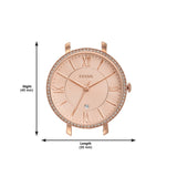  Shop Authentic Fossil Jacqueline Quartz Rose Gold Dial Rose Gold Mesh Strap Watch for Women - ES4628 - Luxxuri