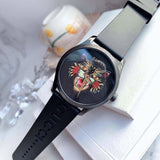  Shop Authentic Gucci G Timeless Cat Motif Black Dial Black Leather Strap Unisex Watch - YA1264021 - Luxxuri