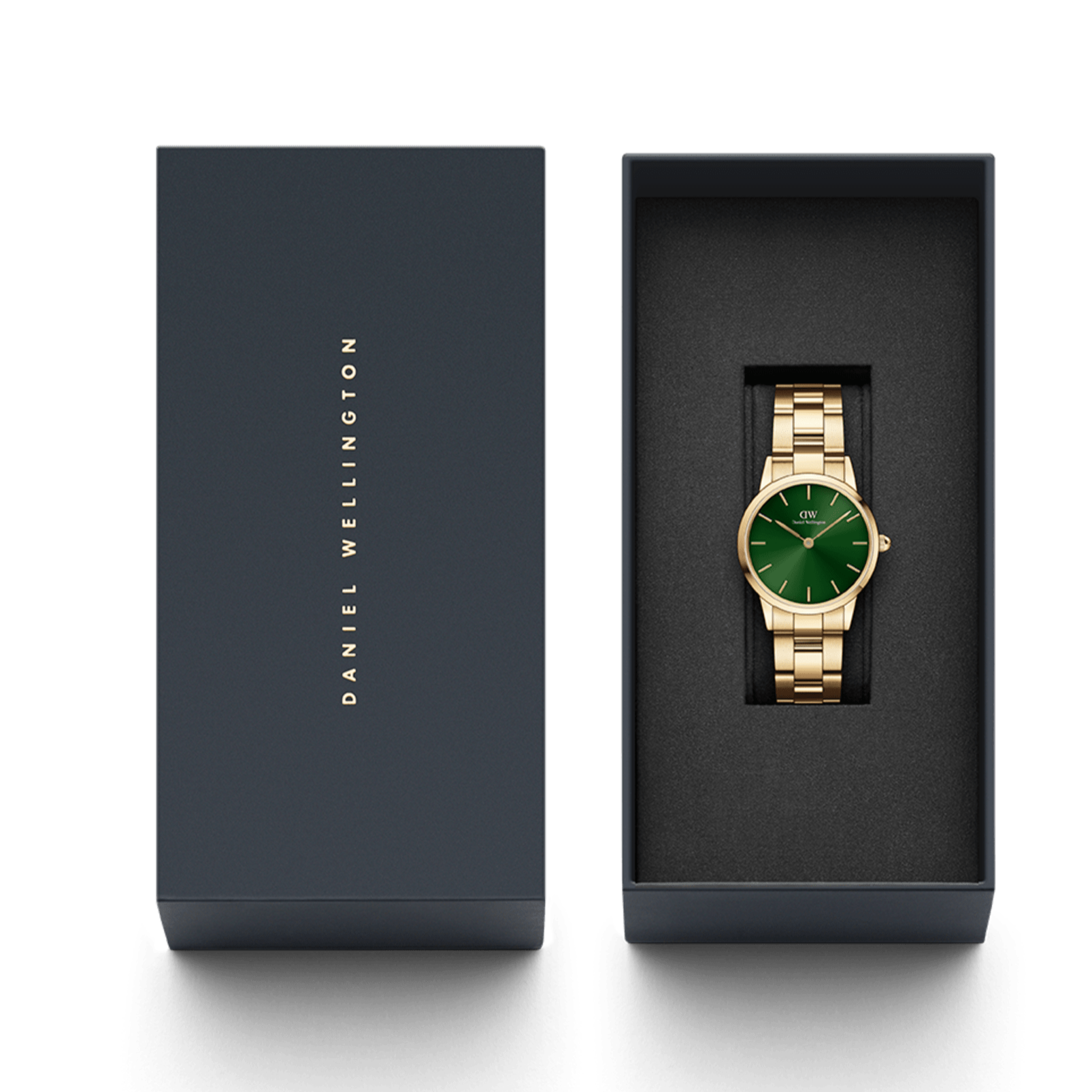  Shop Authentic Daniel Wellington Iconic Link Emerald Green Dial Rose Gold Steel Strap Watch For Women - DW00100419 - Luxxuri