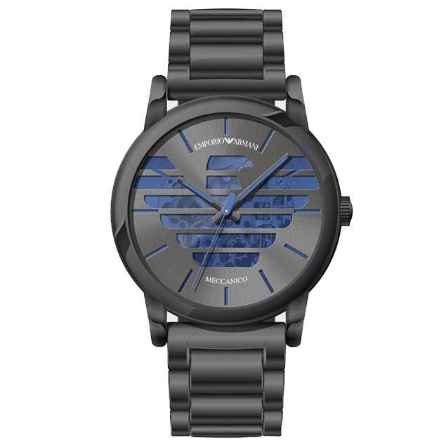  Shop Authentic Emporio Armani Meccanico Automatic Grey Dial Grey Steel Strap Watch For Men - AR60029 - Luxxuri