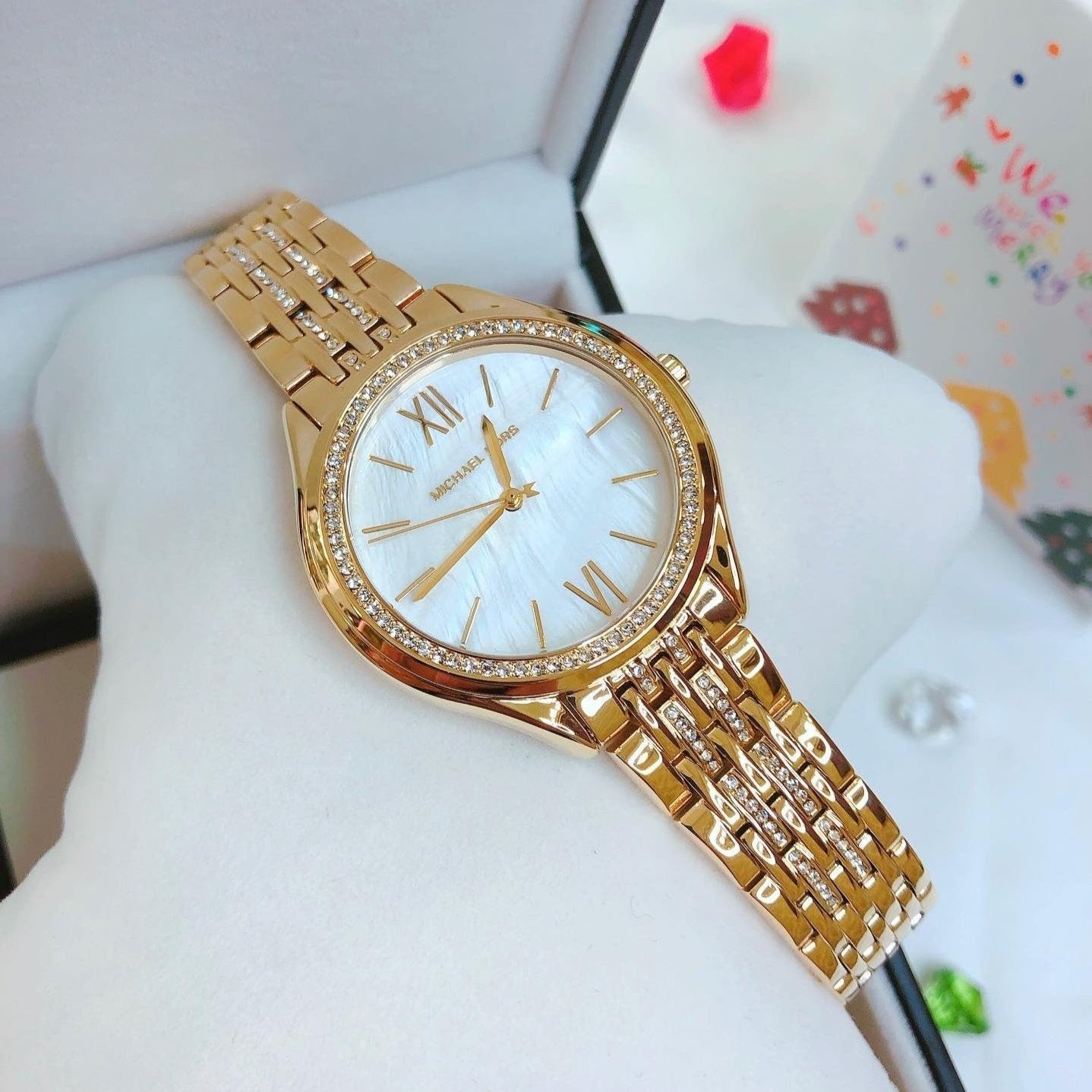  Shop Authentic Michael Kors Mindy Three Hand White Dial Rose Gold Steel Strap Watch for Women - MK7078 - Luxxuri