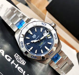  Shop Authentic Tag Heuer Aquaracer Automatic Blue Dial Silver Steel Strap Watch for Men - WBD2112.BA0928 - Luxxuri