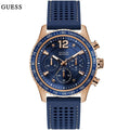  Shop Authentic Guess Fleet Blue Dial Blue Rubber Strap Watch for Men - W0971G3 - Luxxuri
