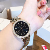  Shop Authentic Michael Kors Mini Darci Quartz Black Dial Gold Steel Strap Watch For Women - MK3738 - Luxxuri