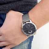  Shop Authentic Tommy Hilfiger Kane Black Dial Silver Mesh Bracelet Watch for Men - 1710402 - Luxxuri