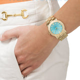  Shop Authentic Marc Jacobs Amy Blue Dial Gold Steel Strap Watch for Women - MBM3220 - Luxxuri