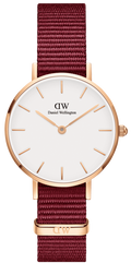  Shop Authentic Daniel Wellington Roselyn 3A Petite White Dial Red NATO Strap Watch For Women - DW00100293 - Luxxuri