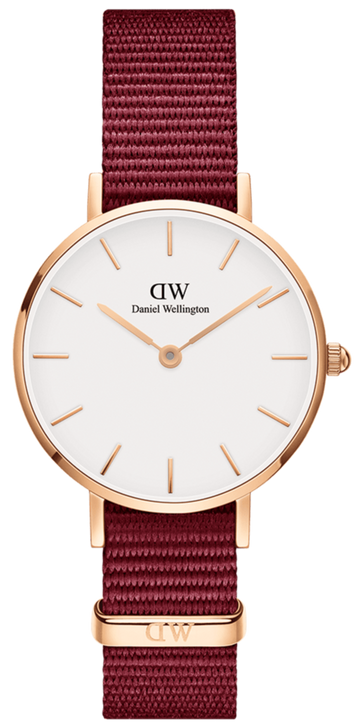  Shop Authentic Daniel Wellington Roselyn 3A Petite White Dial Red NATO Strap Watch For Women - DW00100293 - Luxxuri