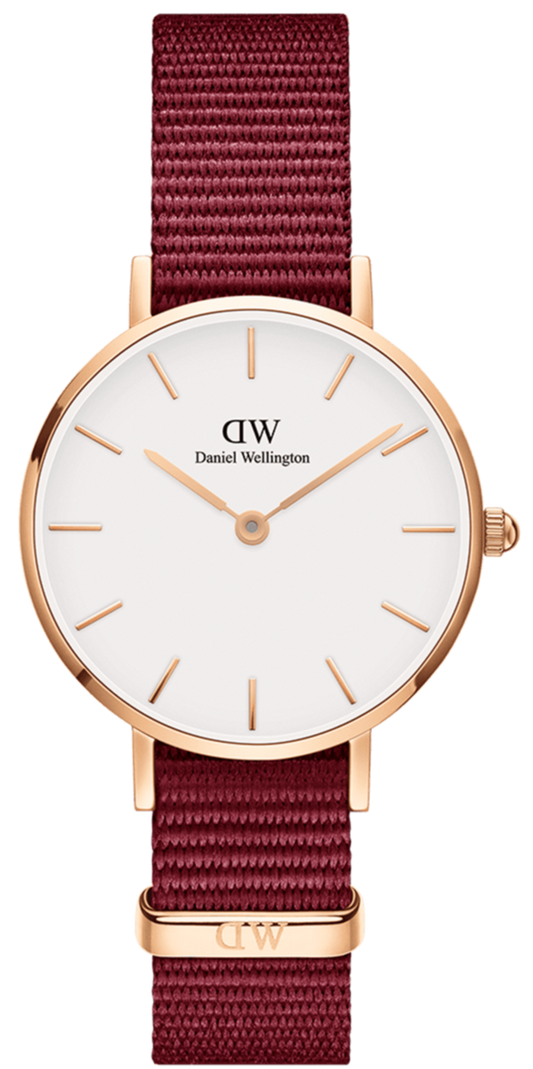  Shop Authentic Daniel Wellington Roselyn 3A Petite White Dial Red NATO Strap Watch For Women - DW00100293 - Luxxuri