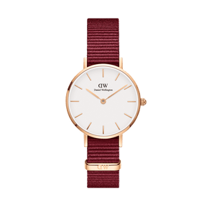  Shop Authentic Daniel Wellington Roselyn 3A Petite White Dial Red NATO Strap Watch For Women - DW00100293 - Luxxuri