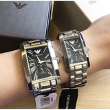  Shop Authentic Emporio Armani Classic Black Dial Silver Stainless Steel Watch For Women - AR0157 - Luxxuri