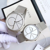  Shop Authentic Calvin Klein Minimal White Dial Silver Mesh Bracelet Watch for Women - K3M5215X - Luxxuri