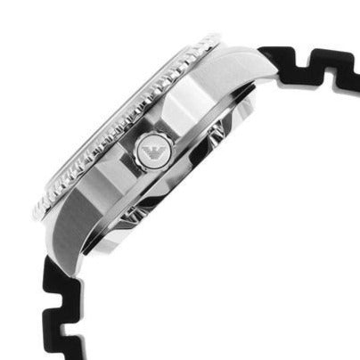  Shop Authentic Emporio Armani Meccanico Automatic Black Dial Black Silicone Strap Watch For Men - AR60062 - Luxxuri