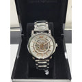  Shop Authentic Emporio Armani Meccanico Skeleton Silver Dial Silver Steel Strap Watch For Men - AR1980 - Luxxuri