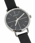 Shop Authentic Calvin Klein Even Black Dial Black Leather Strap Watch for Women  - K7B231CZ - Luxxuri