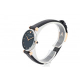  Shop Authentic Emporio Armani Gianni T Bar Analog Blue Dial Black Leather Strap Watch For Women - AR1989 - Luxxuri