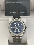  Shop Authentic Maurice Lacroix Aikon Chronograph Blue Dial Silver Steel Strap Watch for Men - AI1018-SS002-430-1 - Luxxuri
