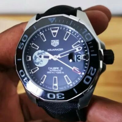 Tag Heuer Aquaracer Moon Black Dial Watch for Men - WAY201J.FC6370