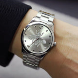  Shop Authentic Gucci G Timeless Silver Dial Silver Steel Strap Watch For Women - YA1264126 - Luxxuri